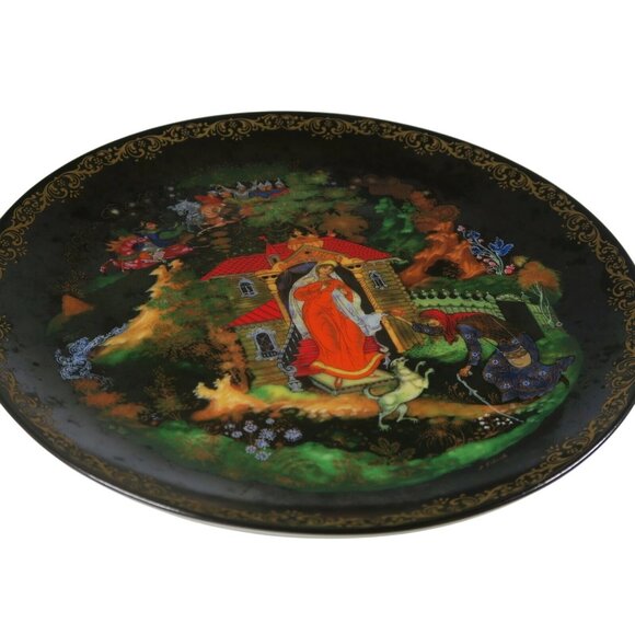 Bradex Palekh Russian Legends Plate – Dead Princess & Seven Bogatyrs, w/ COA - Picture 5 of 8